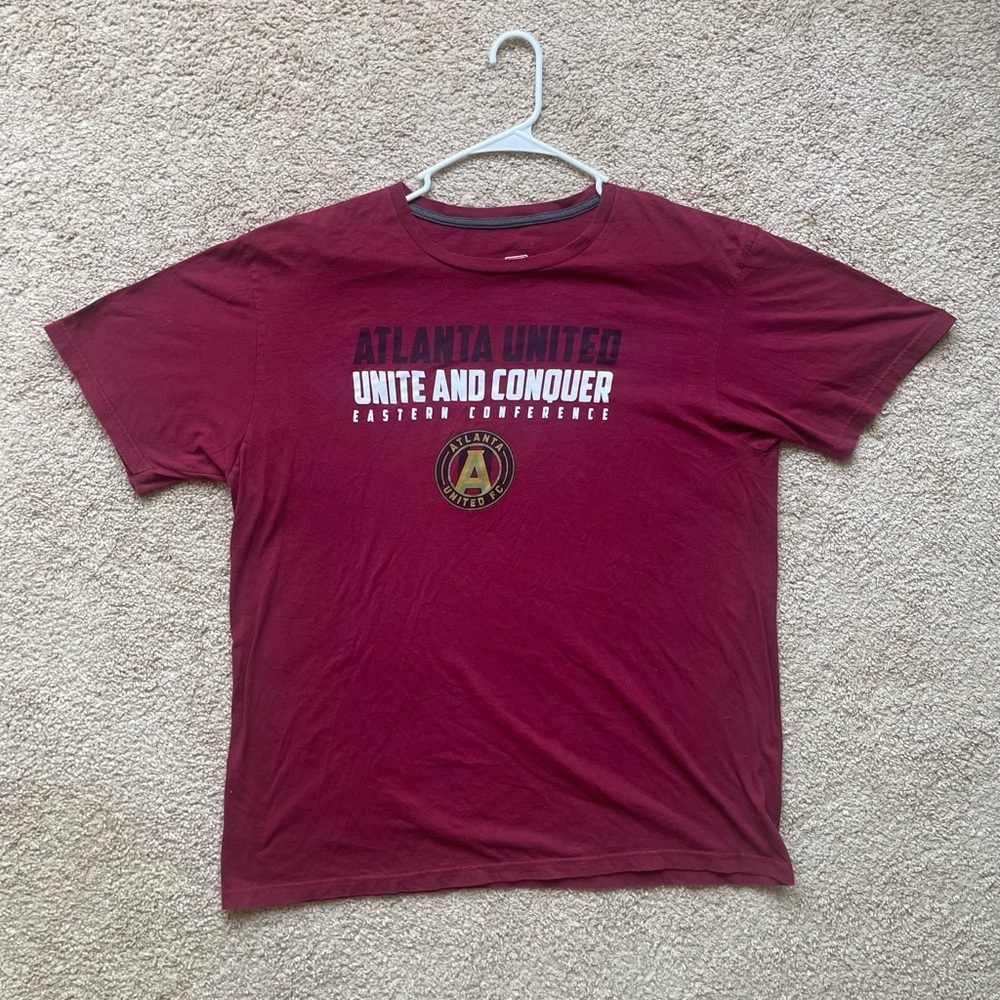 Atlanta United FC Men’s XL T-Shirt Maroon Eastern Conference 100% Cotton